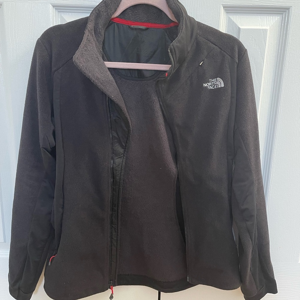 North face summit series black zip-up sweater